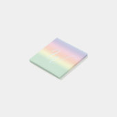 monogram kleurrijke pasteltypografie van de waterv post-it® notes (Schuin)