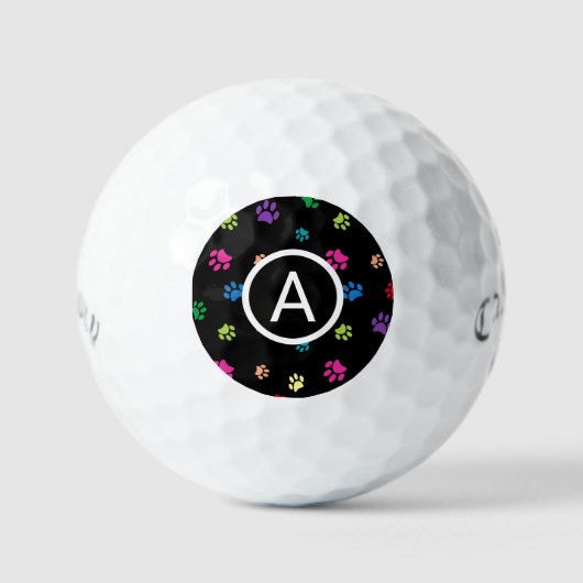 Monogram kleurrijke verf golfballen (Voorkant)