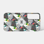 Monogram klimmen binnenshuis samsung galaxy hoesje (Achterkant horizontaal)