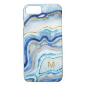 Monogram | Kobalt Agate II Case-Mate iPhone Case (Achterkant)
