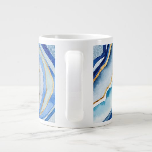 Monogram | Kobalt Agate II Extra Grote Mok (Achterkant)