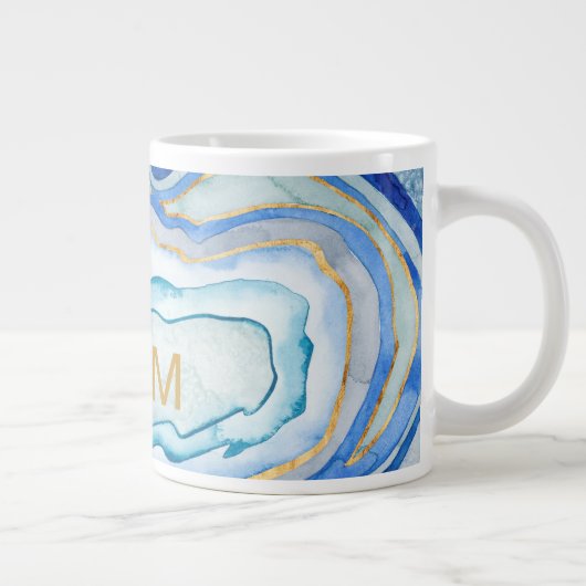 Monogram | Kobalt Agate II Extra Grote Mok (Rechts)