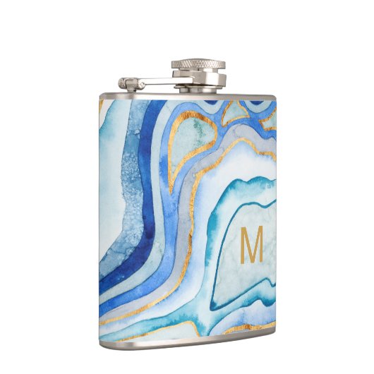 Monogram | Kobalt Agate II Heupfles (Rechts)