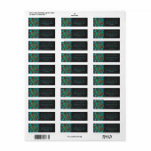 Monogram Koe Bruin en Blauwgroen afdrukken Etiket (Full Sheet)