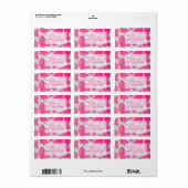 Monogram Koe Hot Pink en White Print Etiket (Full Sheet)