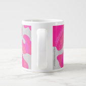 Monogram Koe Hot Pink en White Print Jumbo Mok (Achterkant)
