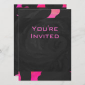 Monogram Koe Hot Pink en zwarte afdrukken Kaart (Voorkant / Achterkant)