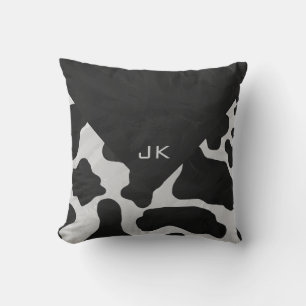 Monogram Koe zwart-wit Kussen
