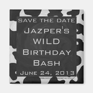 Monogram Koe zwart-wit Magneet