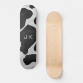Monogram Koe zwart-wit Skateboard (Voorkant)