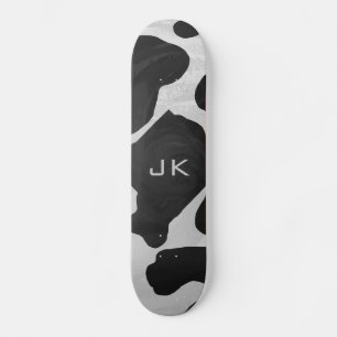 Monogram Koe zwart-wit Skateboard