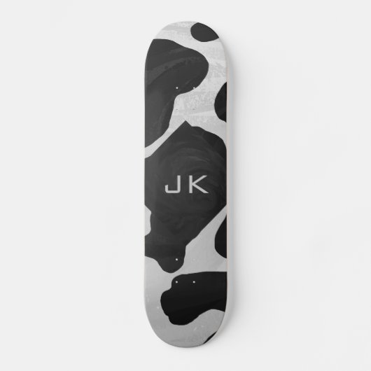 Monogram Koe zwart-wit Skateboard (Voorkant)