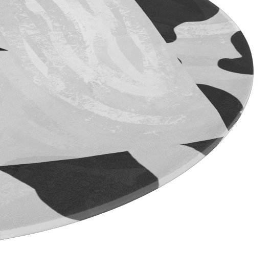 Monogram Koe zwart-wit Snijplank (Hoek)