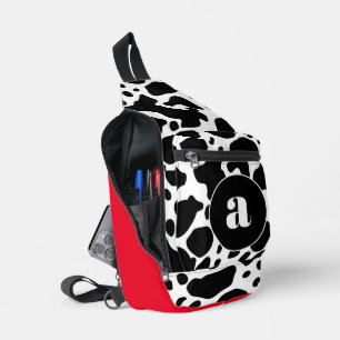 Monogram Koeienhuid crossbody tas