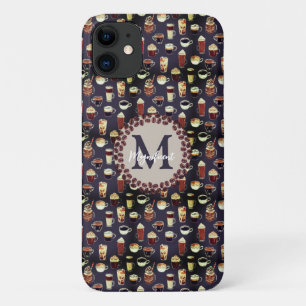 Monogram koffie Lover iPhone 11 Hoesje