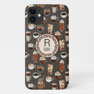 Monogram koffie Lover iPhone 11 Hoesje