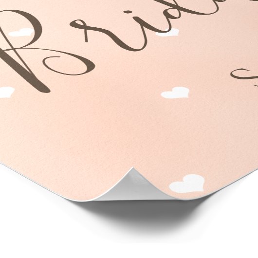 Monogram Koffiekop Bruidsontbijt Welkom Bord Poster (Hoek)