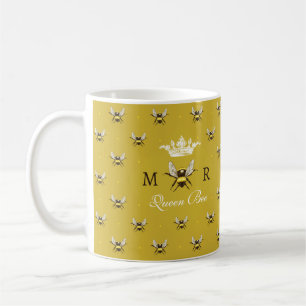 monogram koningin Bee Modern Koffiemok