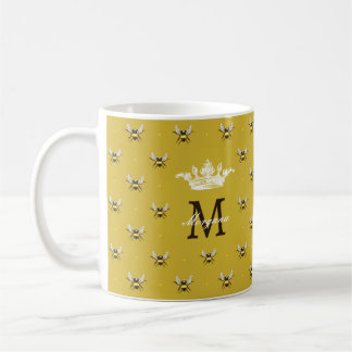 monogram koningin Bee Modern Koffiemok