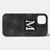 Monogram kool cirkels patroon Hoesje-Mate iPhone Case-Mate iPhone Case (Achterkant (horizontaal))