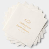 Monogram koppels Naam Aangepaste bruiloft Folie Servetten (Insitu (Gestapeld))