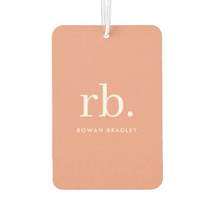 Monogram Koraal Peach Elegant Feminine minimalist Luchtverfrisser