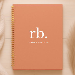 Monogram Koraal Peach Elegant Feminine minimalist Notitieboek