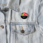 Monogram koraal Roos - Bridal Wedding Party Button (In situ)