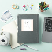 Monogram Koraalpasta minimalistisch professioneel Sticker (iPad Cover)