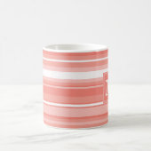 Monogram koraalstrepen koffiemok (Center)