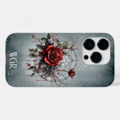 Monogram krans in gotisch Roos Case-Mate iPhone Case (Achterkant (horizontaal))