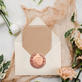 Monogram Krans Roos Gold Faux Wax Seal Stickers
