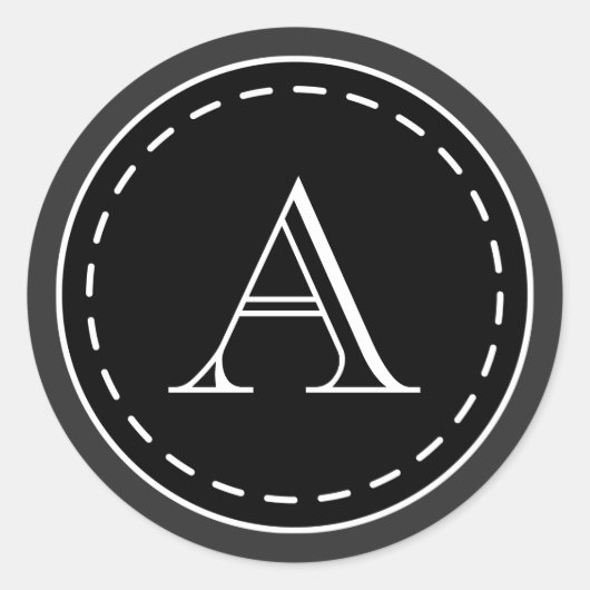 Monogram Krijtbord Stickers (Voorkant)