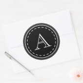 Monogram Krijtbord Stickers (Envelop)