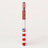 Monogram Kroatische vlag Hekskollage met chequers Case-Mate iPhone Case (Achterkant/links)