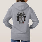 Monogram kunst van het Pistool | Dames Hoodie (Achterkant)