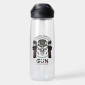 Monogram Kunst van Pistool | 25oz Waterfles (Achterkant)