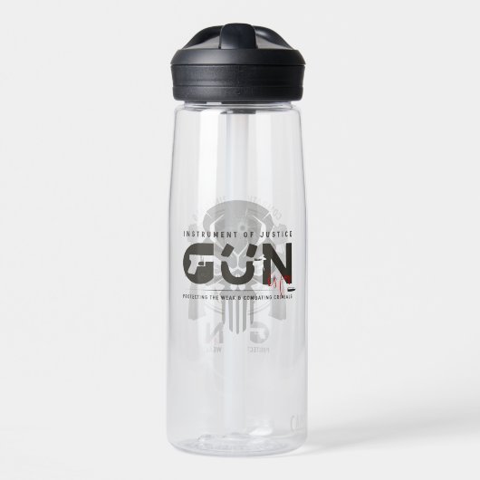 Monogram Kunst van Pistool | 25oz Waterfles (Voorkant)