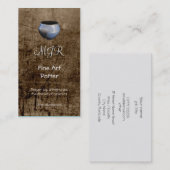 Monogram, Kunstaartwater, ledereffect Visitekaartje (Voorkant / Achterkant)