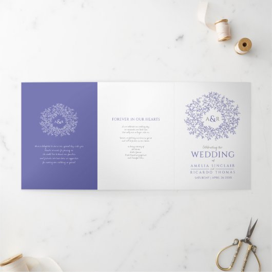 monogram kunstartikel toewijding bruiloft drieluik programma (Buitenkant)