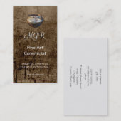 Monogram, KunstCeramicist, ledereffect Visitekaartje (Voorkant / Achterkant)