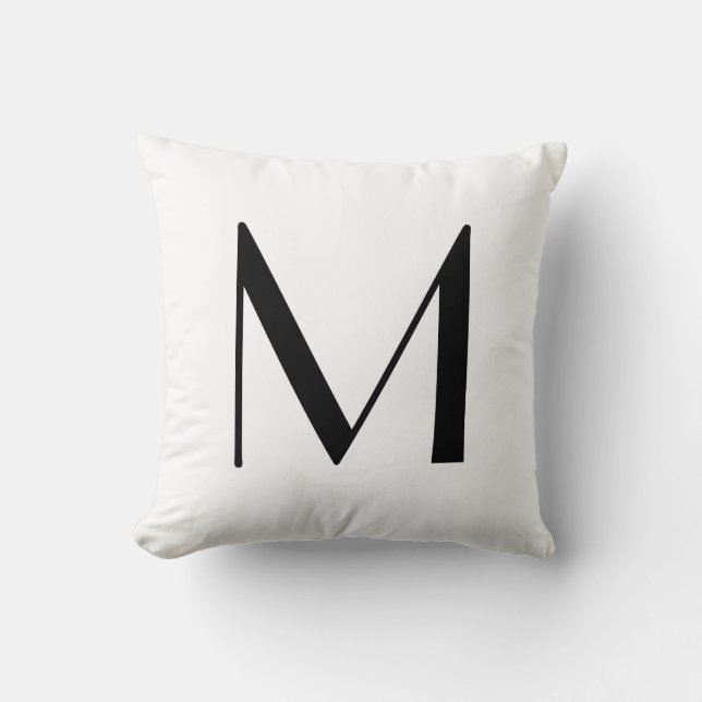 Monogram Kussen Letter M (Voorkant)