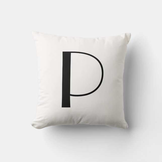 Monogram kussens letter P (Voorkant)