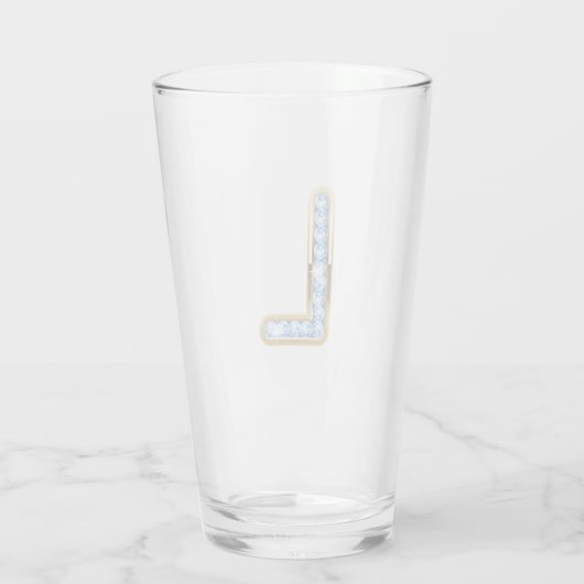 Monogram L - 16 oz glas (Achterkant)