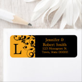 Monogram L Aangepaste Adresetiketten | Halloween Etiket (Insitu)