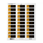 Monogram L Aangepaste Adresetiketten | Halloween Etiket (Full Sheet)