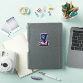 Monogram L American Flag Letter L Initiaal USA Sticker (iPad Cover)
