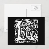 Monogram L Art Nouveau Briefkaart (Voorkant / Achterkant)