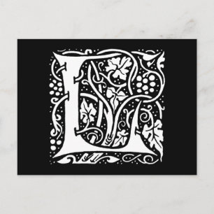  Monogram L Art Nouveau Briefkaart