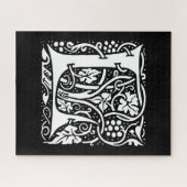 Monogram L Art Nouveau Legpuzzel (Horizontaal)